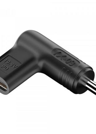 Перехідник для живлення ноутбуків hp 19.5 в type-c - dc 4.0x1.7 мм (s1030)
