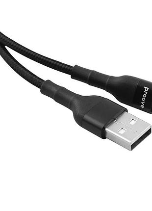 Кабель proove weft micro usb 2.4a 100 см black