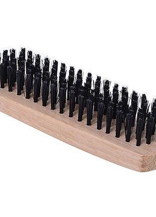Щетка для обуви stenson r85059, натуральный ворс, деревянная основа, 14×4.5 см