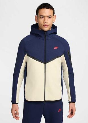 Мужская толстовка nike tech fleece 2024 blue/beige hv6512-410