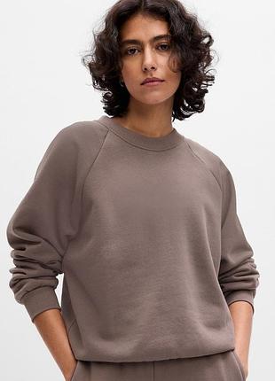 Світшот crewneck logo raglan sweatshirt 765585-04 gap s коричневий 765585-04
