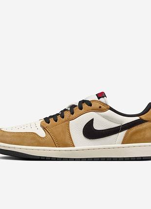 Кроссовки air jordan 1 low og white/yellow cz0790-107