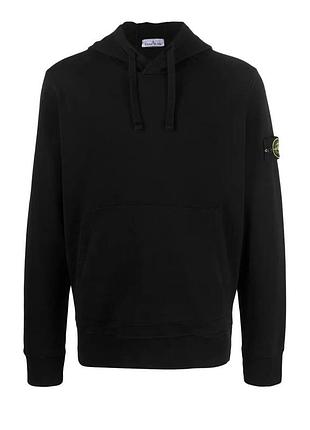 Худи stone island cotton fleece black 791564151-a0029