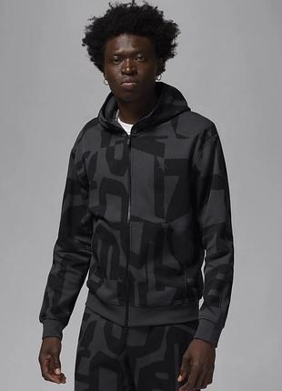 Мужская толстовка air jordan sport hoop fleece grey/black fv8620-010