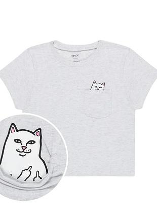 Футболка ripndip lord nermal cropped baby pocke rndsum25wo7