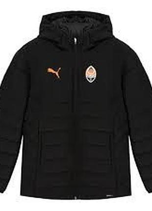 Куртка fc shakhtar donetsk hooded padded 782828-04, колір чорний, розмір (європа) — l 782828-04