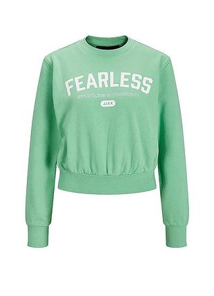 Кофта jjxx jxbella ls relaxed vint sweat sn 12200366-green/bright