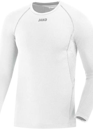 Футболка компресійна з довгим рукавом jako compression 2.0 jako ys-6451-00, цвет белый, размер (евро ys-6451-00