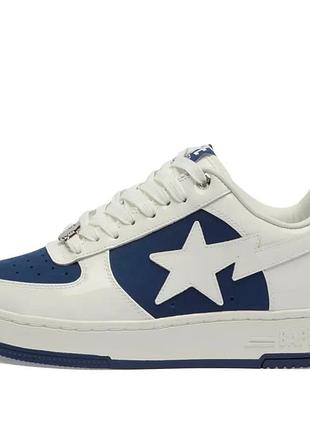 Кроссовки a bathing ape bape sta low #6 white olive 001fwk801306m