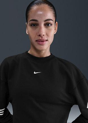 Свитшот женский nike flc crew tt hrx black hv3591-010