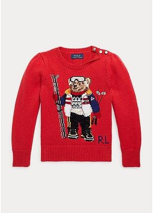 Кофта ralph lauren long-sleeve bear cotton-wool sweater 312877393001