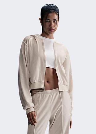 Толстовка жіноча nike w nsw chll vlr fz beige hj0954-104