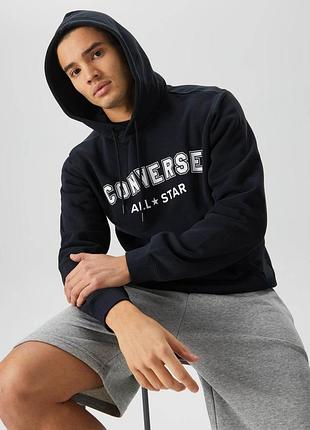 Толстовка чоловіча converse classic fit all star center front hoodie bb 10025411-001