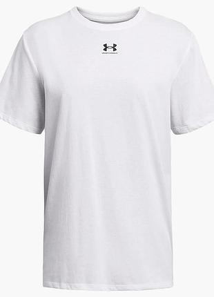 Футболка женская under armour campus oversize ss (1387193-100) 1387193-100