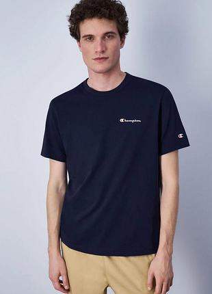 Футболка crewneck t-shirt 219838-bs501 champion l темно-синий 219838-bs501