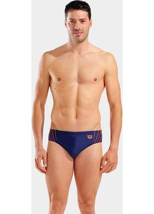 Плавки слипы для мужчин arena double graphic swim briefs темно-синий, оранжевый 105 010951-705 85