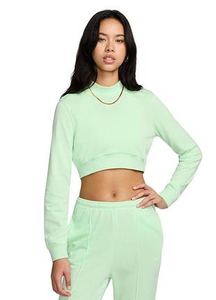 Свитшот женский nike chll ft crp crew green fn2476-376