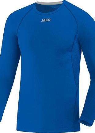 Футболка компрессионная с длинным рукавом jako compression 2.0 jako ys-6451-04, цвет синий, размер (эвро ys-6451-04
