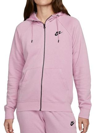 Толстовка nike w nsw essntl flc fz hoodie dx2317-522 s