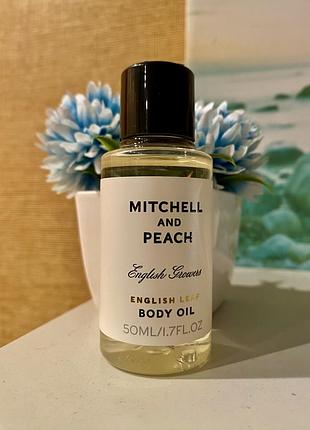 🇬🇧 англія люкс органіка ароматтична олія для обличчя та тіла mitchell and peach english leaf body oil