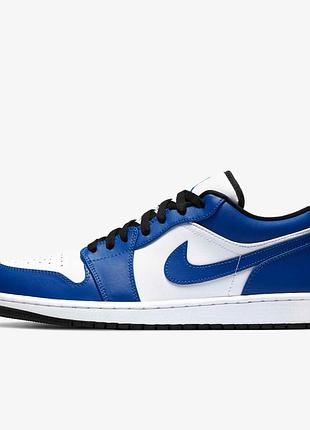 Кроссовки air jordan 1 low white/blue 553558-124