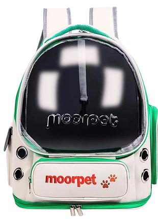 Рюкзак с иллюминатором moorpet orbit прозрачное окошко рюкзак переноска для котов 42×34×27 см водоотталкивающий с вентиляцией и