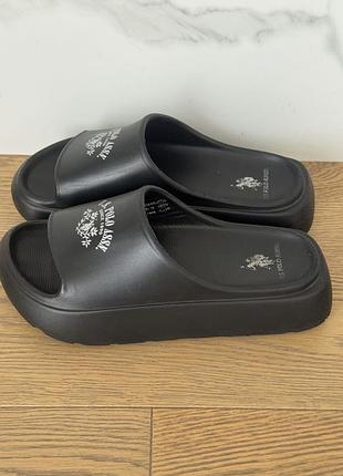 Гумові шльопанці на платформі u.s.polo assn