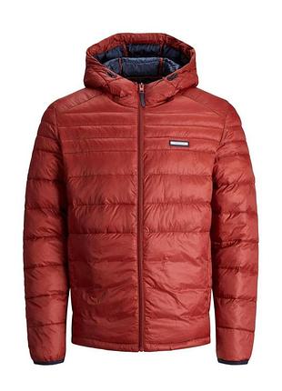 Куртка jjeace puffer hood noos 12189882-red dahlia jackandamp;jones l червоний 12189882-red dahlia
