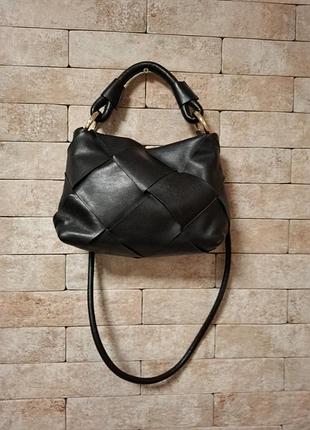 Кожаная 👜 сумка плетёная