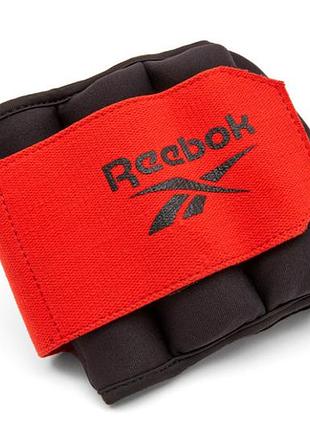 Утяжелители запястья reebok flexlock wrist webs черный, красный уни 0.5 кг rawt-11260