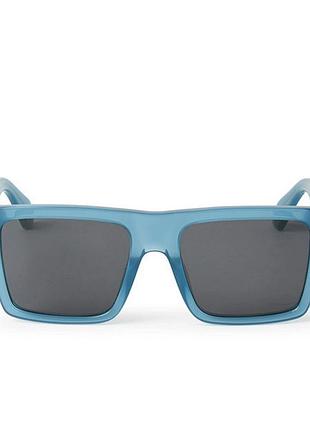 Окуляри off-white men's lawton acetate square sunglasses in blue dark grey oeri109s24pla0014607