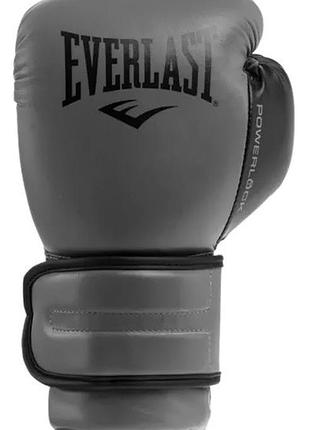 Перчатки боксерские everlast powerlock 2r training glove серый, черный уни 12 унций p00002305