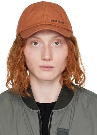 Кепка stone island orange bonded cap 801599761 v0013