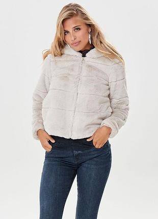 Куртка onlchris fur hooded jacket cc otw 15156560-pumice stone only m сірий 15156560-pumice stone