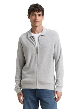 Кофта men's sweater 1048781-14427 tom tailor m сірий 1048781-14427 m