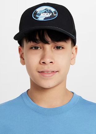 Бейсболка детская nike rise cap black hj7170-010