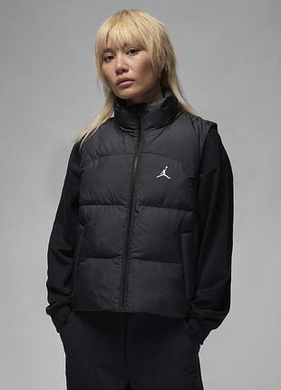 Жилетка air jordan womens puffer vest black fv7149-010