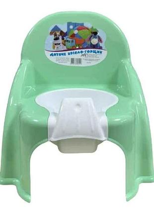 Горщик дитячий салатовий крісло 34,5*28*33,5см арт.chair345/3 тм мм-пласт