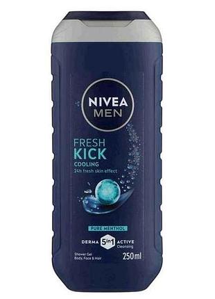 Гель для душу 250мл 5 in1 fpesh kick тм nivea