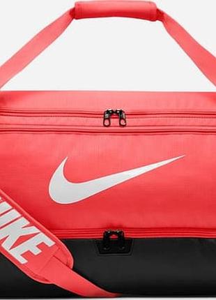 Сумка nike nk brsla m duff - 9.5 60l червоний, чорний уні 64 х 30 х 30 см (dh7710-814) dh7710-814