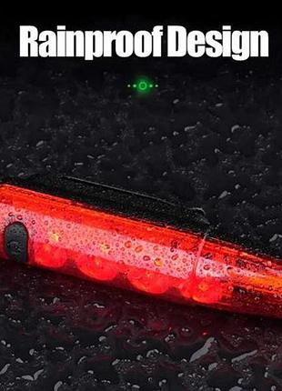 Маячок задний велосипедный leadbike ld77-ls-4 led, фонарь для ночной езды, стоп на велосипед led usb mq-48