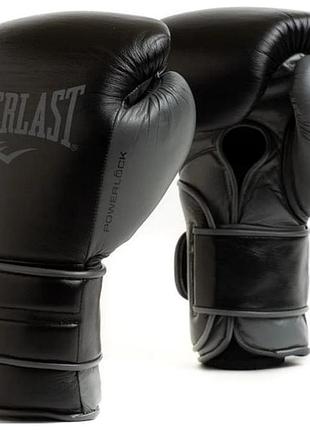 Перчатки боксерские everlast powerlock 2 pro training handamp;l glove черный уни 16 унций p00002428