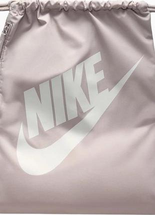 Рюкзак мішок nike nk heritage drawstring 13l сірий уні 33 х 43 см (dc4245-009) dc4245-009