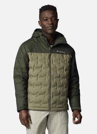 Куртка пуховая grand trektm iii down hooded jacket 2086111clb-397 columbia l (50-52) хаки 2086111clb-397