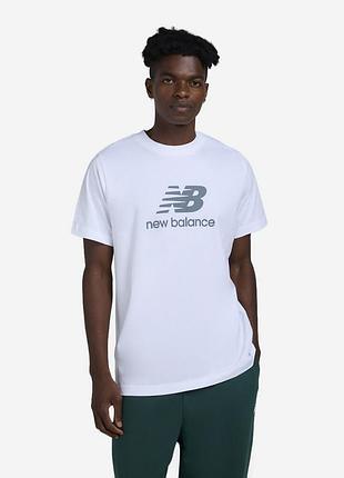Футболка nb stacked logo mt41502wt new balance mt41502wt