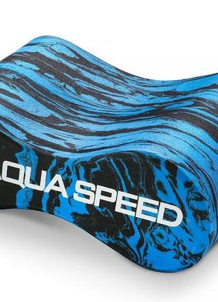 Колобашка для плавания aqua speed swirl pullbuoy 61251 синий, черный уни 23,5х8,5х13 см 160-10