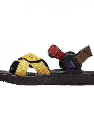Сандалии nike acg air deschutz+ brown red yellow do8951-700