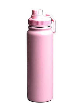 Спортивна термопляшка stenson mt-4929-100 1000 мл pink для тренувань і подорожей