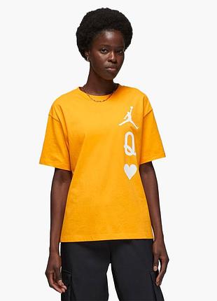 Футболка air jordan flight womens t-shirt yellow dq4471-705