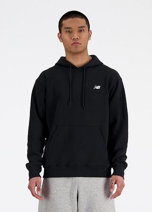 Худі чоловіче new balance brushed back small logo hoodie black mt41511bk l mt41511bk s